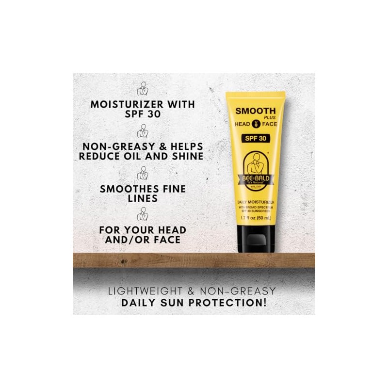 Bee Bald Smooth Plus Daily Moisturizer with SPF 30 Broad