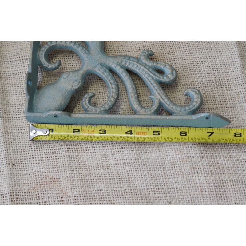 6 Cast Iron Octopus Brackets Nautical Garden Braces Shelf Corbels