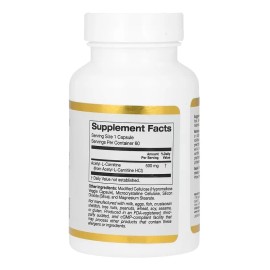 California Gold Nutrition Acetil-l-carnitina 60 Caps Sabor Sin Sabor
