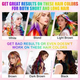8 Color Hair Chalk for Girls ， Hair Chalk Comb Kids Temporary Hair Color Dye - Teen Girl Gift Hair Stuff Accessories Makeup Kit Christmas Gifts Toys for Girls