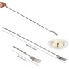 Retractable Fork 1PCS,22 to 65 cm Retractable Stainless Steel Long
