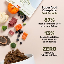 BADLANDS RANCH by Katherine Heigl – Superfood Complete Air-Dried Beef Dog Food – High Protein with Superfoods for Daily Wellness & Consistent Nutrition – 64 oz