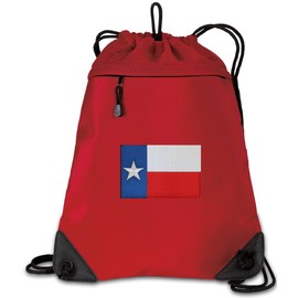 Texas Drawstring Backpack Bag Texas Flag Cinch Pack - UNIQUE MESH & MICROFIBER