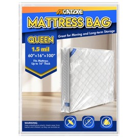 Plastic Mattress Bag for Moving Storage, Waterproof Mattress Cover, Mattress Protector for Moving Supplies (Queen)