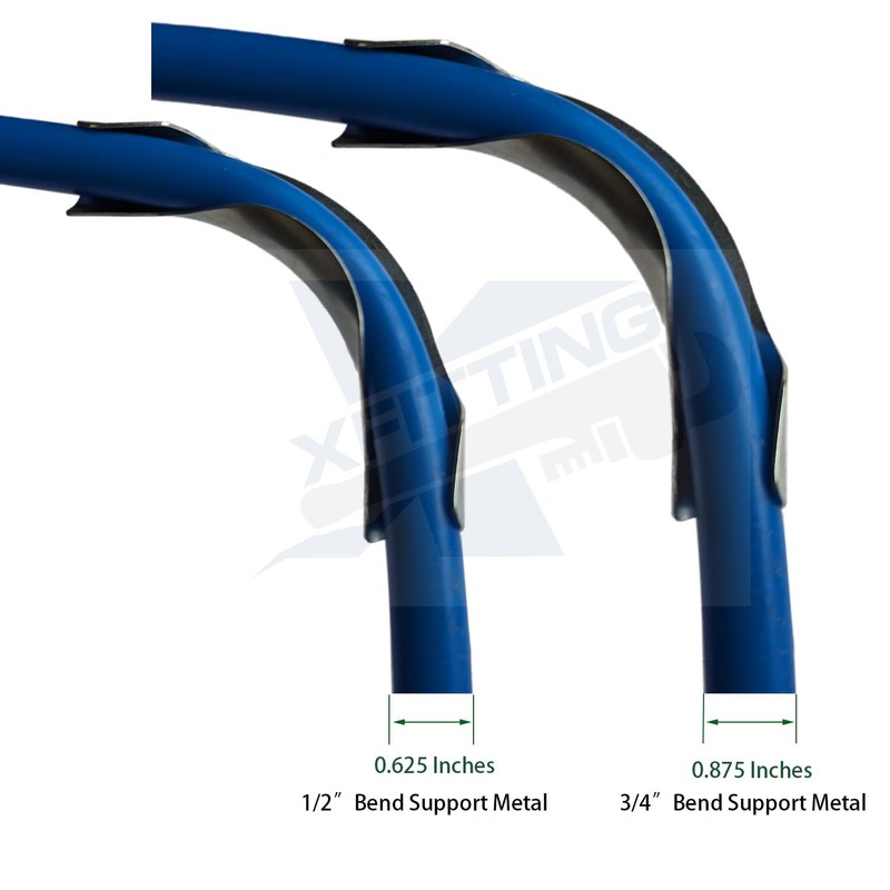 2 PIECES XFITTING 3/4" PEX TUBING BEND SUPPORTS METAL