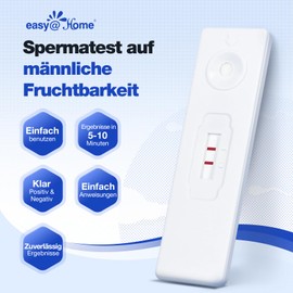 Fertility Test, Test for Men: Easy@Home 1 x Test, Pregnancy Ability, Quick Test for Pregnancy – Measures the Concentration of