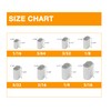 Labeumela 1/4" Aluminum Crimping Loop Sleeve 25PCS, Cable Ferrule Wire