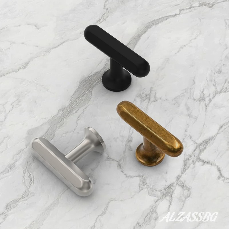 Alzassbg 10 Pack Brushed Satin Nickel Cabinet Knobs, 2 Inch(50mm)