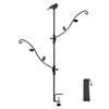 Deck Bird Feeder with Multi-Hooks and Adjustable Branches for Porch
