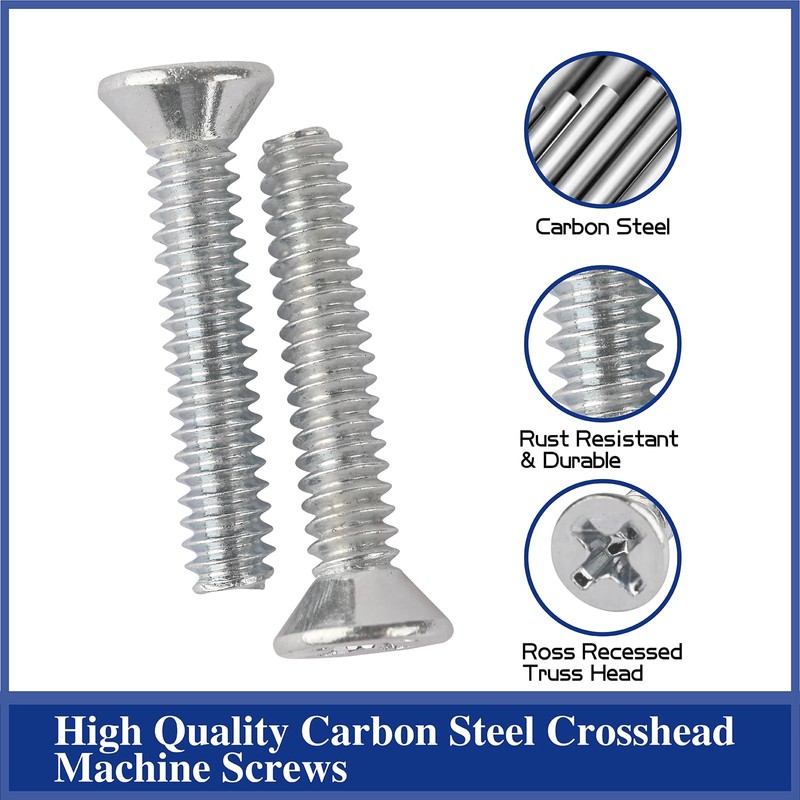 T.K.Excellent Flat Head Phillips Electrician's Machine Screw Kit,370 Pcs