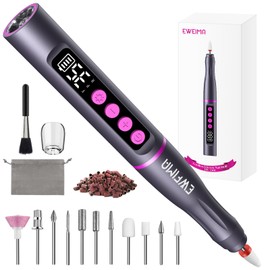 EWEIMA Wireless Nail Cutter, 13-in-1 Cutter Nails 35000 rpm, 35 Speed Levels, Multi-Purpose 3.7 V Electric Nail File, USB-C Charge with 66 Sanding Bands for Gel Nails, Acrylic Nails (Grey)