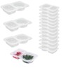 Naisfei Double Compartment Condiment Container,20 Pcs Double Condiment Containers with