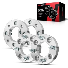 Torchbeam 5x5.5 to 5x5 Lug Centric Wheel Adapters 1.5 inch with 1/2" x20 Thread Pitch,87.1mm Hub Bore,4pcs Adapters for Ram 1500, F-1-50, E-150, E-150 Econoline, Bro-nco, E-150,Changes Bolt Pattern