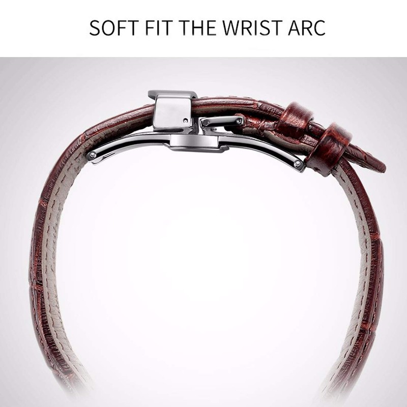 Watch Clasp, Butterfly Deployment Clasp Watch Buckle Replacement for Leather