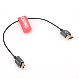 DRRI High Speed 8K@60Hz 4K@120Hz Mini HDMI to Full HDMI 2.1 Slim Cable for Sony F55 A7S3 A74 Nikon Z5 Z6 Z7 BMPCC4k to Atomos Ninja Monitor