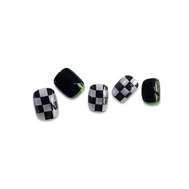 Nail Tip, Color, Gold Foil Seal, Cute, False Nail, Rhinestone Stick, Stylish, Popular, Nail Parts, Butterfly, Full of Gems, Flesh Nails, Cat Eye, Summer Nail Kit, Popular (Dark Sexy)