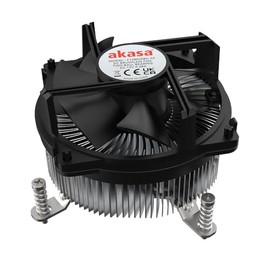 Akasa AK-CC6608BP01 Low Profile CPU Cooler - Socket LGA 1700, 63.2 mm Height