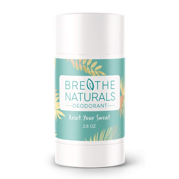 Breathe Naturals | Natural Deodorant for Women, Men and Kids, 24 Hour Odor Protection, Aluminum Free, Safe for Sensitive Skin | Bergamot Lime