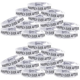 72 Pack Wedding Glow in the Dark Bracelets LED Light up Party Supplies with Happily Ever After Neon Bracelets for Wedding Receptions and Celebrations Bachelorette Parties Gift for Adult