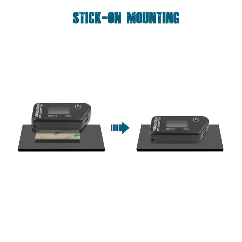 Runleader LCD Vibration Hour Meter for Maintenance,No-Cable & Screen Locking