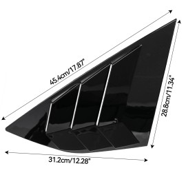 Xukey 2pcs Rear Window Louvers Side Vent Trim For Ford Focus ST RS MK3 Hatchback12-18