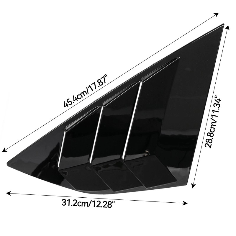 Xukey 2pcs Rear Window Louvers Side Vent Trim For Ford