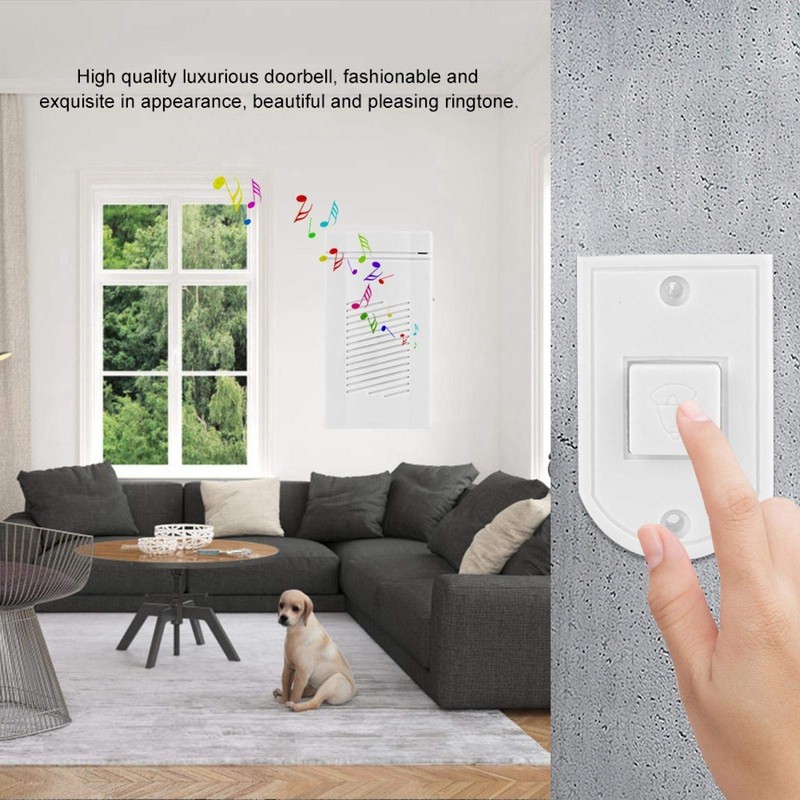 Wired Doorbell, Push Button Door Chime Kit ABS Wall Mounted