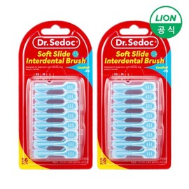 Dr. Sedac Soft Slide Interdental Brushes 56-pack x 2 / 닥터세닥 소프트 슬라이드 치간칫솔 56개입 x 2개