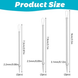 TIESOME 6 Pcs Yarn Needle Set, Large-Eyed Nylon Thread Yarn Needles Rope Threader Yarn Thread Weaving Tools Wool Needle Knitting Needle Yarn Sewing Needles for Crochet(2.0mm 2.5mm 3.0mm)