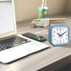 5.5" Large Analog Alarm Clock Silent Non Ticking, Gentle Wake,