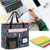 LoDrid Collapsible File Tote Bag with Handles, Portable File Organizer