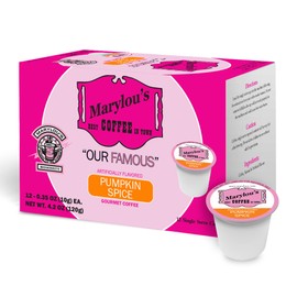 Marylou's Marylou’s Coffee – Pumpkin Spice Flavored Gourmet Coffee – Single Serve Coffee Pods, Compatible with Keurig Brewers – 12 Pods