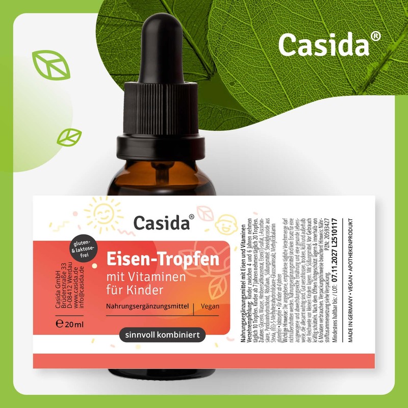 Casida Iron Drops with Vitamins for Children - Dietary Supplement