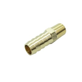 CDQBWKJGFJ 3 Pcs 1/2" Barb to 1/4 NPT Male Pipe Fitting Brass Hose Barb Adapter