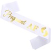 GDTO8820 Pregnant AF Sash,white sash, Baby Shower Mom Sash for