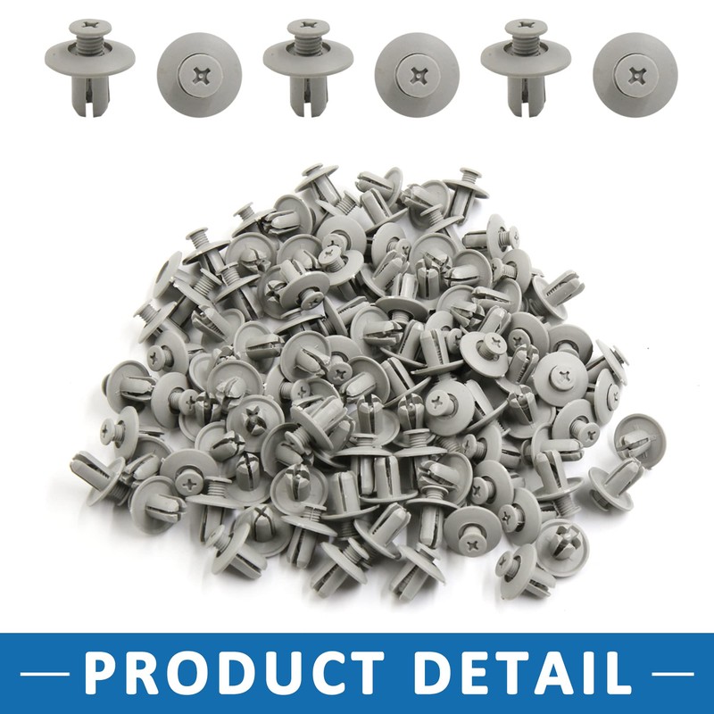 A ABSOPRO Rivets Mounting Clip 8 mm Plastic Grey Replacement
