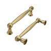 khtumeware 2 Pack 3-3/4 Inch(96mm) Brushed Brass Cabinet Pulls, Brushed