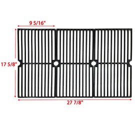 Direct store Parts DC118 Cast Iron Cooking grid Replacement for Brinkmann 810-1415-F, 810-1470, 810-8300, 810-8300-F, for Grill King 810-9325-0, set of 3 Cooking Grate (17 5/8" x 27 7/8")