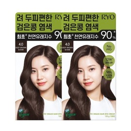 Ryo Scalp Comfortable Black Bean Dye 4.0 Deep Brown 120g x 2 / 려 두피편한 검은콩 염색 4.0 딥브라운 120g 2개