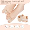 8 Stück Zehenspreizer Hallux Valgus, Silikon Großzehenabstandshalter mit 2 Schlaufen,