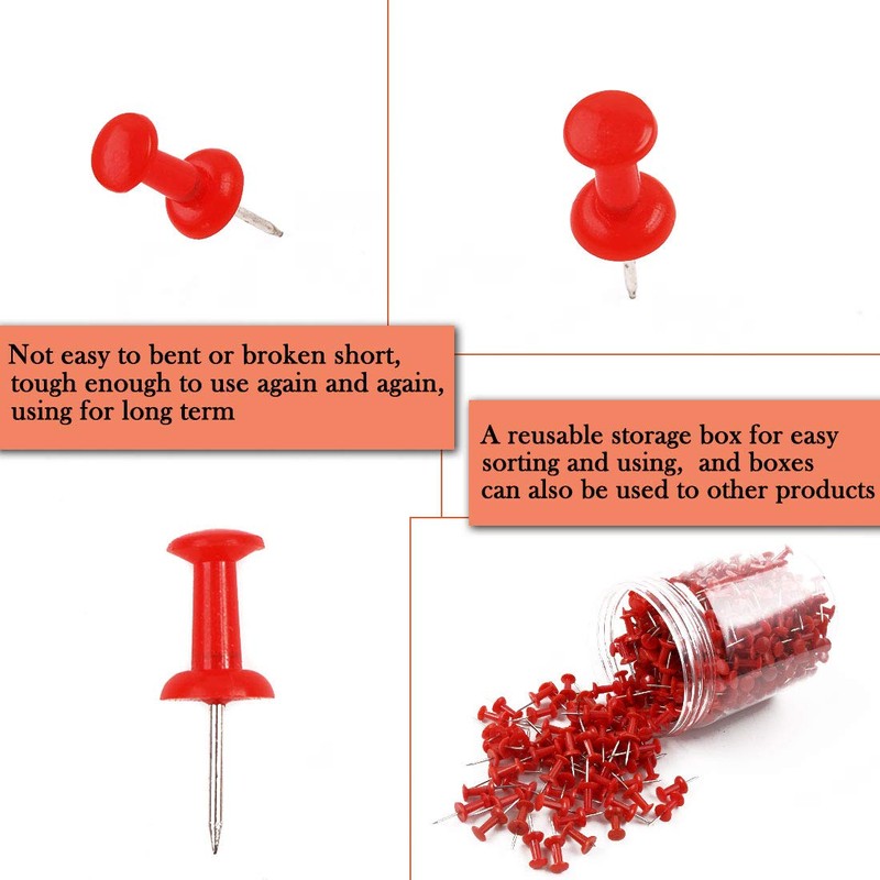 sourcing map 500 Pcs 3/8 Inch Map Push Pins Thumb