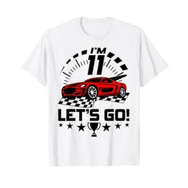 11 Year Old Race Car 11th Birthday Racing Racecar Boys Girls T-Shirt