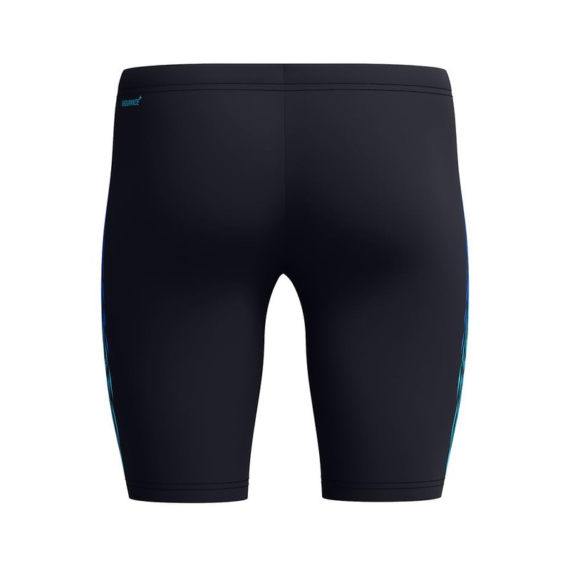 Speedo Men's Tech Panel Jammer, Black/Cobalt Pop, 36