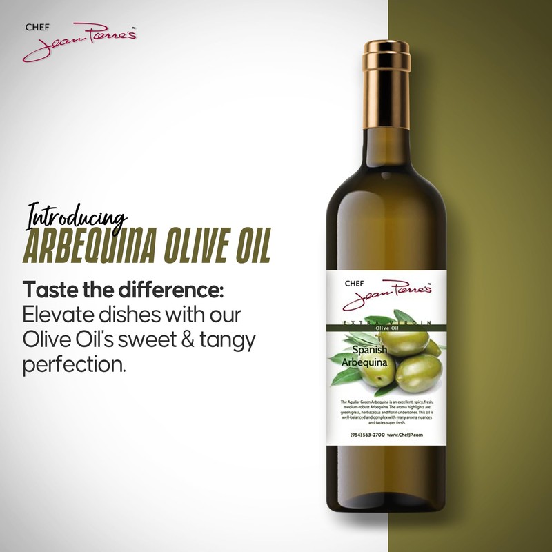 Chef Jean Pierre's Cold Pressed Extra Virgin Arbequina Olive Oil