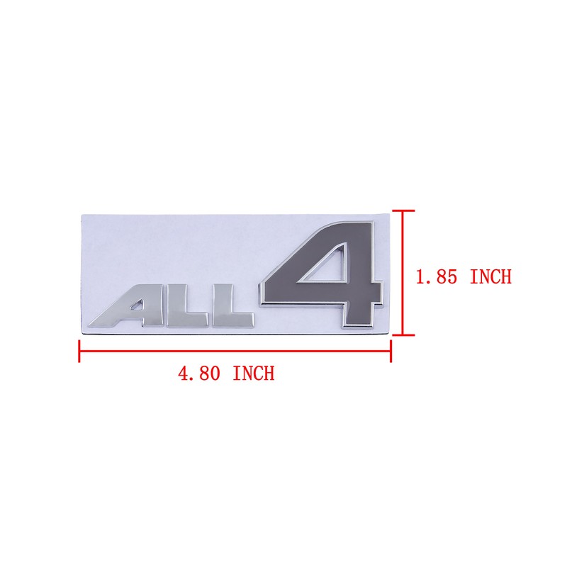 ALL4 Emblem Car Badge Sticker Replacement for Car Moto Logo