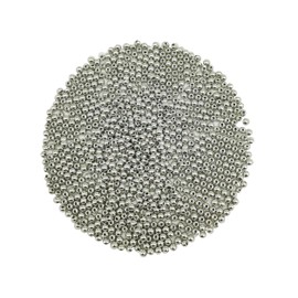 Pack of 2100 4 mm Silver Colour Spacer Beads CCB Plastic Smooth Round Beads for Bracelet Necklace Jewellery Making Craft DIY Accessories
