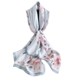 FAIRYGATE Silk Scarves Women's Lightweight Silk Scarf Faux Silk Scarf Scarf Gift Women, D43026
