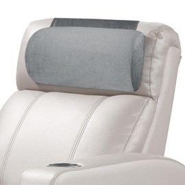 Xmntdo Velvet Recliner Neck Pillow with Non-Slip Base,Adjustable Neck Pillow for Travel Home Recliner Sofa Armchair (Dark Gray)