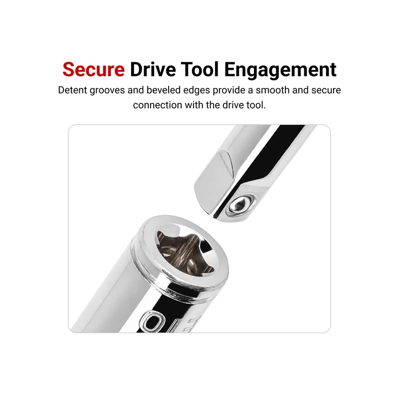 TEKTON 1/4 Inch Drive External Star Socket Set with Rail,