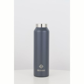 REVOMAX Carbonated Vacuum Insulated Bottle, No Cap, 16 oz (473 ml), 18 Hours, Cold for 36 Hours (Dark Gray)